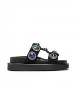 Orson Crystal Black Mule Sandal