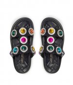 Orson Crystal Black Mule Sandal