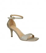 Jaida Pale Gold Glitter Heeled Sandal