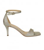 Jaida Pale Gold Glitter Heeled Sandal