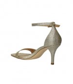 Jaida Pale Gold Glitter Heeled Sandal