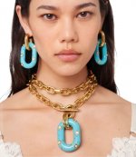 Gold/Turqoise Collier Sautoir