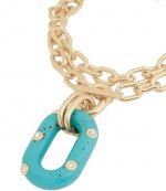 Gold/Turqoise Collier Sautoir