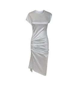 Silver Robe Mid Length Dress