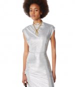 Silver Robe Mid Length Dress