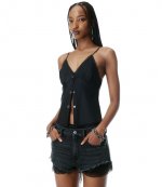 Prestyled Cutoff Short W/Silk Boxer Grey Aged Short Pant