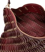 Burgundy/Gold M609 Sac A Main