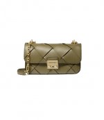 Safari Green SM Conv Chain Shoulder Bag