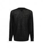U GFX Black Knit Crew Top