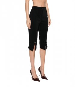 Black Pierced Capri Pant