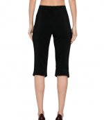 Black Pierced Capri Pant