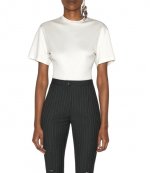 White Corset Open Back Jersey Bodysuit