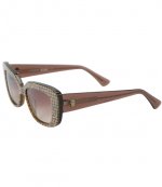 Gold Comb Gem Rectangle Sunglasses