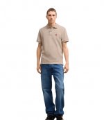 Red Ami De Coeur Beige Pique Polo Shirt