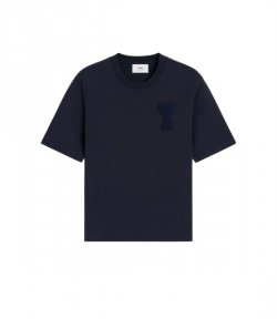 Navy Blue T Shirt With Ami De Coeur Patch