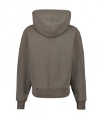 Taupe Cotton Ami De Coeur Zip Hoodie