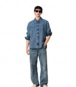 Light Used Indigo Denim Shirt