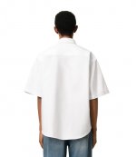 White Ami De Coeur Cotton Boxy Fit Short Sleeves Shirt