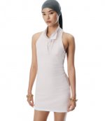 Layered Barely Pink/White Polo Mini Haltered Dress