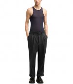 Carrot Fit Dark Grey Trousers