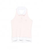 Layered Barely Pink/White Polo Mini Halter Top