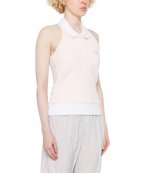 Layered Barely Pink/White Polo Mini Halter Top