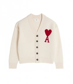 Off White Ami De Coeur Wool Merino Cardigan