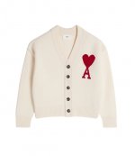 Off White Ami De Coeur Wool Merino Cardigan