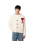 Off White Ami De Coeur Wool Merino Cardigan