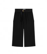 Black Large Fit Elasticated Gabardine Shorts