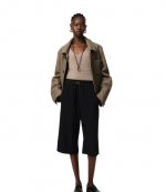 Black Large Fit Elasticated Gabardine Shorts