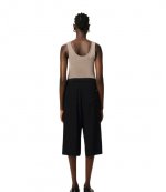 Black Large Fit Elasticated Gabardine Shorts