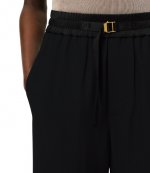 Black Large Fit Elasticated Gabardine Shorts