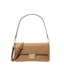 Mid Conv Luggage Leather Pouchette Xbody