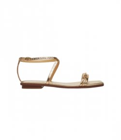 Lena Pale Gold Flat Sandal