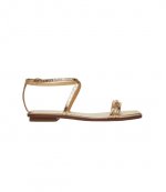 Lena Pale Gold Flat Sandal