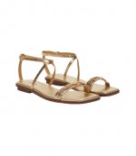 Lena Pale Gold Flat Sandal