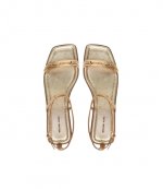 Lena Pale Gold Flat Sandal