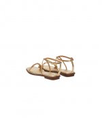 Lena Pale Gold Flat Sandal