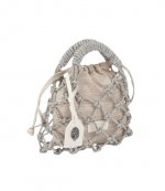 Silver Com SM Macrame Crystal Bag