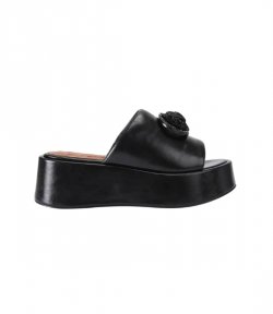Black Chelsea Flatform Mule