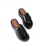 Black Chelsea Flatform Mule