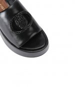 Black Chelsea Flatform Mule