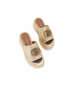Gold Chelsea Flatform Mule