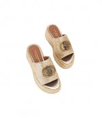 Gold Chelsea Flatform Mule