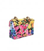 Multicolor Fabric Kensington Bag Big Chain