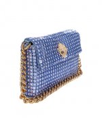Mid Blue SM Party Flower Shoulder Bag