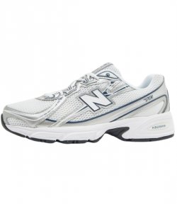 740 White Navy Blue Sneaker