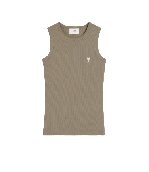 Khaki Sleeveless Ami De Couer Tank Top