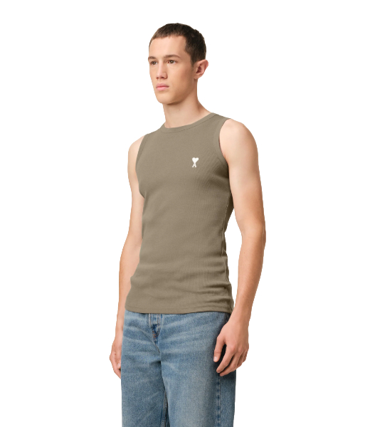 Khaki Sleeveless Ami De Couer Tank Top